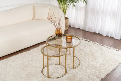 Produktbild von Skye Decor, Aurum - 60, 42 - Gold, Bronze, Couchtisch-Set, Gold, 100 % Metall, 60 x 60 x 43 cm