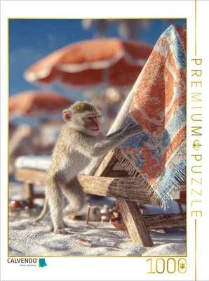 Produktbild von CALVENDO Puzzle Badetuchdiebstahl am Strand im Urlaub | 1000 Teile Lege-Größe 64x48cm Foto-Puzzle für glückliche Stunden