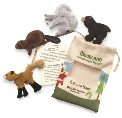 Produktbild von Folkmanis Fingerpuppen Spielset Waldtiere 2769