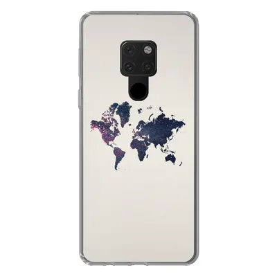 Produktbild von MuchoWow® Handyhülle Schutzhülle Hülle für Huawei P40 Lite Weltkarte - Licht - Rot Silikon Softcase Handy Hülle - Handy