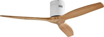 Produktbild von Lucande Deckenventilator Vindur, weiß, Holz, DC, leise