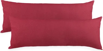 Produktbild von Doppelpack BeNature Bezug 40x145 bordeaux Mako-Baumwolle Jersey Reißverschluss