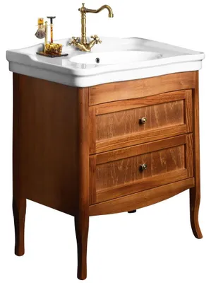 Immagine prodotto di Armadio in stile retrò, legno di faggio, dimensioni 73x80x46,5 cm. Mobile da bagno antico, 80 cm