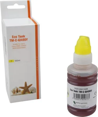 Produktbild von yellow Tinte 4.3-GI-490Y kompatibel mit Canon GI-490Y [ 0666C001 ]  Seiten: 7.000