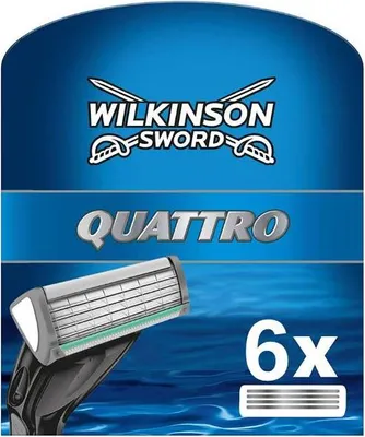 Zdjęcie produktu dla Ostrza wymienne do maszynki do golenia Wilkinson Sword Quattro z 6 ostrzami
