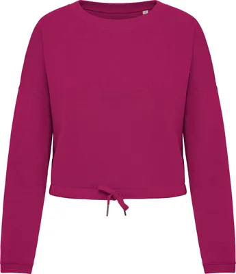 Produktbild von Native Spirit Umweltfreundliches cropped Oversize Damen Sweatshirt mit Rundhalsausschnitt