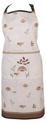 Produktbild von Clayre & Eef Küchenschürze 70x85 cm Beige Baumwolle Pilze