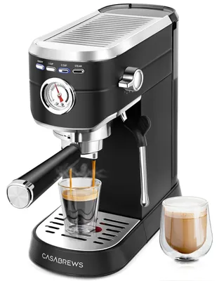 Espressomaschine mit Milchaufschäumer, 20 bar, 1350 W, schwarz