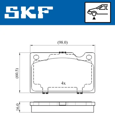 Produktbild von SKF Bremsbeläge Satz Vorne Bremsklötze für VOLVO 240 Kombi (P245) VKBP 80388