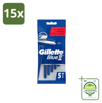 Produktbild von 15 x Gillette Blue II Einwegrasierer - Großpackung - 15 Stücke