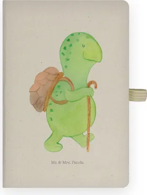 Produktbild von Mr. & Mrs. Panda Journal Schildkröte Wanderer - Transparent - Geschenk, notizbuch, Kladde, Skizzenbuch, Schildkröten, Tagebuch, Motivationssprüche, Entpannt, Rucksack