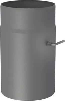Produktbild von Ø 130 mm Ofenrohr 25 cm - mit Drosselklappe - gussgrau