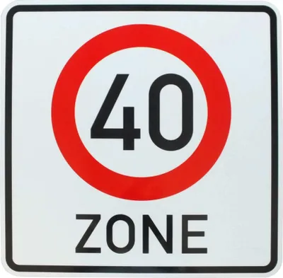 Produktbild von ORIGINAL VERKEHRSSCHILD BEGINN ZONE 40 Geschenk Verkehrszeichen 274.1 Geburtstagsschild Anfang Zonenschild Straßenschild Verkehrsschilder Straßenschilder
