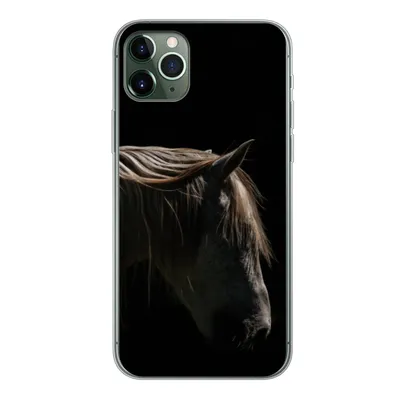 Produktbild von MuchoWow® Handyhülle Schutzhülle Hülle für iPhone 11 Pro Max Pferd - Tiere - Weiß Silikon Softcase Handy Hülle - Schutz