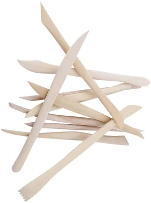 Immagine prodotto di Set di strumenti per la modellazione del legno - 10 pezzi - Creativo - Legno - Bambini