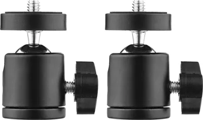 Obrázek produktu pro 2 ks mini otočná kulová hlava stativová hlava 360 stupňů otočný adaptér základny s univerzálními 1/4 palcovými šroubovými úchyty pro DSLR ILDC fotoaparát DV stativ monopod světelný stojan