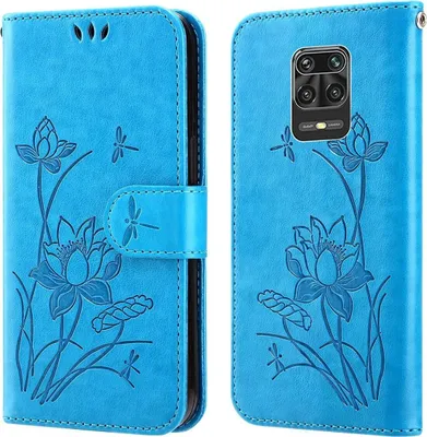Produktbild von König Design Hülle kompatibel mit Xiaomi Redmi Note 10 Pro Kunstleder Handyhülle - Handy Case Blau