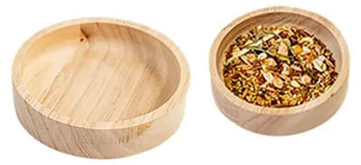 Produktbild von Holzfutternapf für kleine Haustiere, 2 Stück