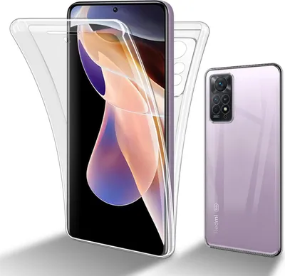 Produktbild von Cadorabo Schutzhülle für Xiaomi RedMi NOTE 11 PRO 4G / 5G Hülle in Transparent 360° Etui Full Body Handyhülle Cover Case