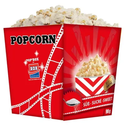 Produktbild von XOX Mikrowellen Popcorn süß Popbox 90g