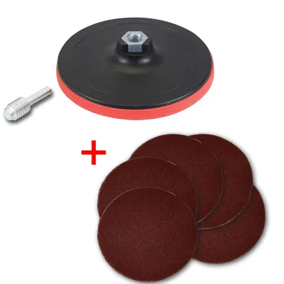 Produktbild von 1x Stützteller 125mm + 25 Schleifscheiben 125mm P60 ohne Loch