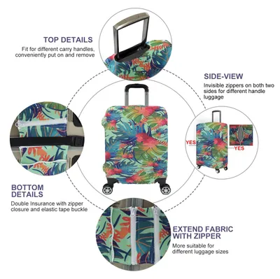 Produktbild von Kofferbezug 22-24 Zoll, Ahorn Design, strechbares Material, für Reise