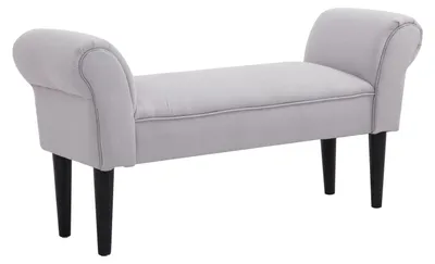 Produktbild von HOMCOM Sitzbank für Schlafzimmer Flurbank Polsterbank MDF Schaumstoff Grauweiß