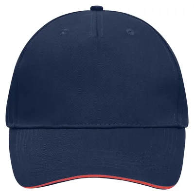 Image de Myrtle Beach - Casquette de baseball Sandwichschirm LT2247 (taille unique) (bleu marine/rouge)