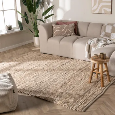 Image de Volero - Tapis en laine - Feline Taupe/Mélangé - 80x150 cm