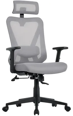 Produktbild von Bürostuhl Ergonomischer Schreibtischstuhl Drehstuhl - Netzrücken - Verstellbare Armlehnen - Schwarz