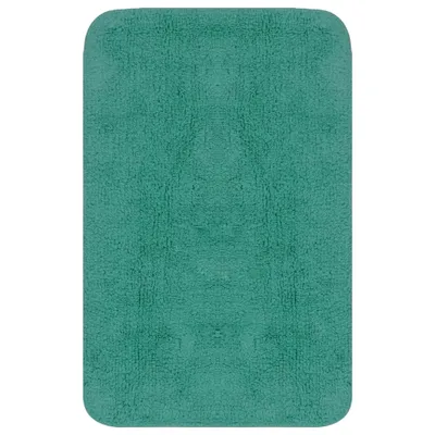 Produktbild von vidaXL Badematten-Set 3-tlg. Stoff Türkis