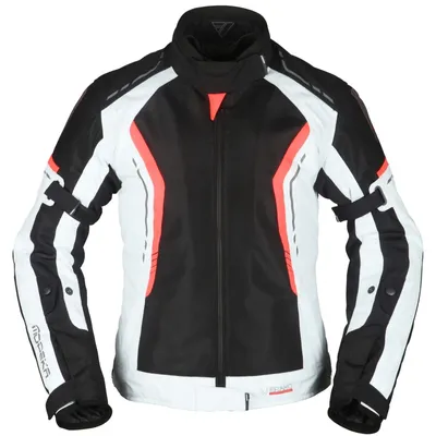 Produktbild von Modeka Khao Air Lady Textiljacke Damen schwarz / hellgrau / rot 40
