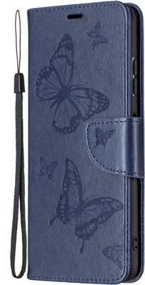 Produktbild von Samsung Galaxy A22 5G Hülle - Coverup Schmetterlinge Klapphülle - Blau