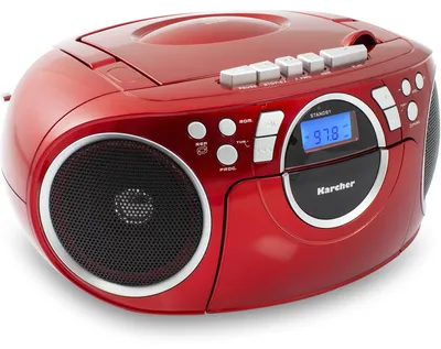 Produktbild von Karcher RR 5042 tragbares Radio mit CD-Player und Kassettenspieler (Batterie-/Netzbetrieb, AUX-In)