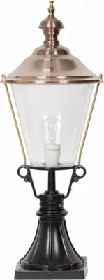 Produktbild von Casa Padrino Jugendstil Gartenlampe 29 x 29 x H. 78 cm - Verschiedene Farben - Garten Terrassen Wege Einfahrt Beleuchtung