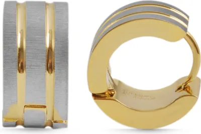 Produktbild von Akzent Edelstahl Klapp-Creolen, IP Gold, Bicolor