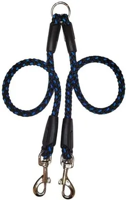 Obrázek produktu pro Palkar vodítko rozdvojka pro psy 50 cm x 14 mm černo-modrá