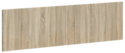 Image de Tête de lit fixée au mur, en panneaux de particules imitation chêne Sonoma