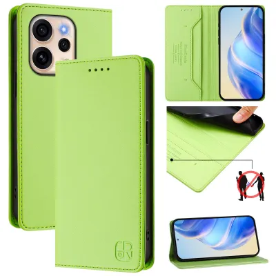 Obrázek produktu pro Kožené pouzdro pro Oppo Reno15 F, flipové pouzdro s přihrádkami na karty, peněženkou a stojánkem Zelený