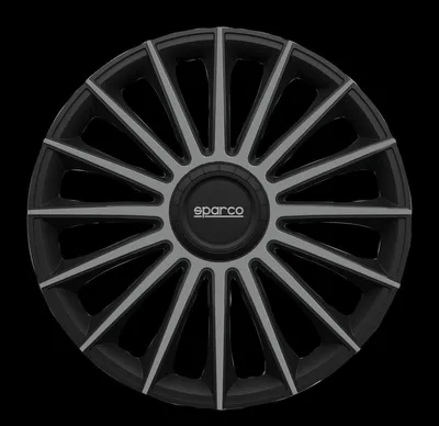 Produktbild von 16" Zoll Radkappen Schwarz Grau Radzierblenden Radblenden SPC1693BKGR SPARCO