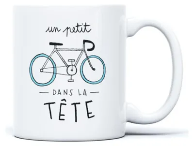 Keramiktasse mit Spruch, 350 ml, 8 x 9,5 cm, weiß