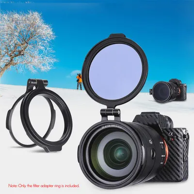 Produktbild von R-58 58-mm-Schnellfiltersystem-Kameraobjektiv ND-Metalladapterring, kompatibel mit Canon Nikon Sony Olympus DSLR-Kameras