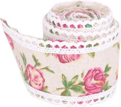 Produktbild von DIY Kunsthandwerk Spitzenbesatz Band Hochzeit Kuchen Sackleinen Rolle Blumen Dekor Kleidung Zubehör