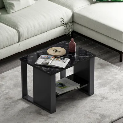 Immagine prodotto di Scrivania Homidea BOSS con ampio piano di lavoro 150 x 72 x 75,6 cm – Moderna scrivania per computer per l'ufficio e l'home office – Antracite/marmo nero