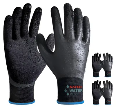 Produktbild von KAYGO Wasserdichte Arbeitshandschuhe für Herren und Damen 3 Paar, KG150B