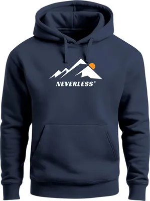 Produktbild von Hoodie Herren Print Mountain Grafik Print Kapuzen-Pullover Männer Fashion Streetstyle Neverless®