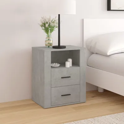 Produktbild von The Living Store Nachttisch Betongrau 50x36x60 cm Holzwerkstoff