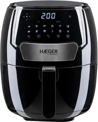 Productafbeelding van Haeger AF-D37.003A, heteluchtfriteuse, 4,2 liter, 80 °C, 200 °C, enkelvoudig beeld, zwart