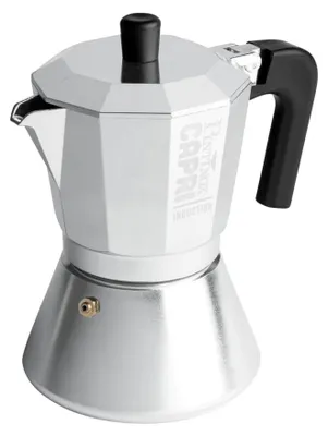Espressokanne für 6 Tassen, Aluminium, Induktion, Verbrennungsschutz