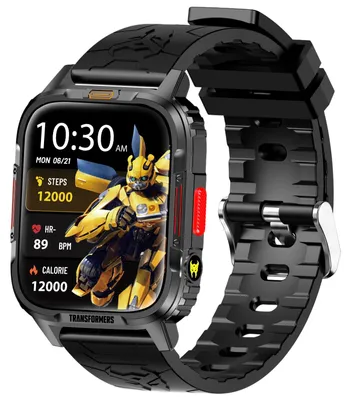 Produktbild von Smartwatch Kinder mit oder ohne Smartphone, Uhr Fitness Tracker Wasserdicht – Schwarz